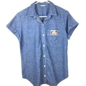 Vintage Levis Chambray Shirt Rare 70s Denim